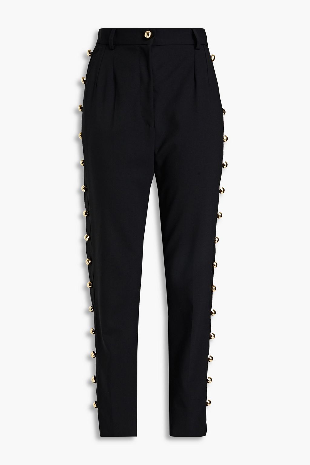Dolce & Gabbana Black Polyester Tapered Women Trouser Pants